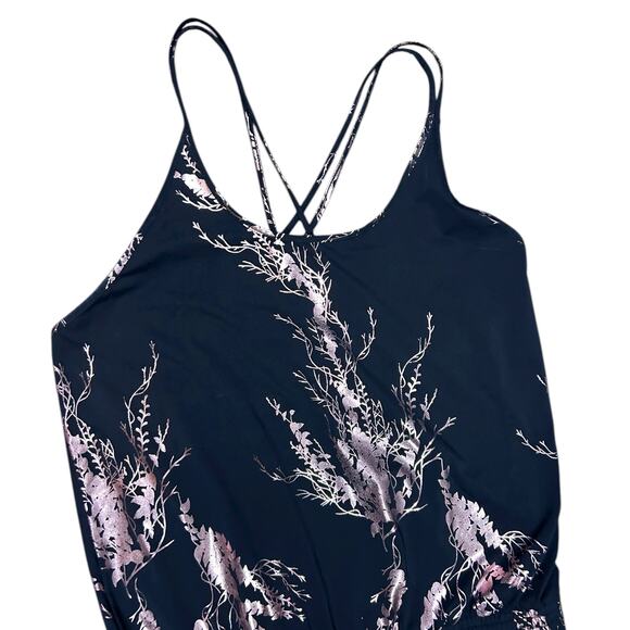 Sweaty Betty Horizon Playsuit Romper Athletic Metallic Black Floral size Small - Picture 8 of 8